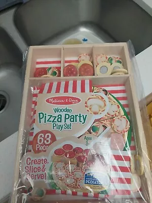 Melissa And Doug Pizza Party Wooden Set #167 #0167 New Sealed • $10