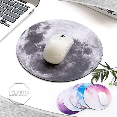 Space Round Mouse Pad PC Gaming Non Slip Mice Mat For Laptop Notebook Computer • $5.09