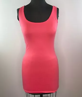 A'Nue Ligne Coral Pink Long Stretch Tank Top Womens P S Small NEW • $19.99