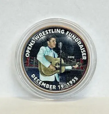 United States - Elvis Presley - Wrestling Fundraiser Half Dollar Colorized Coin • $12.85