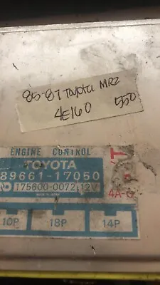 1985-1987 Toyota MR2 Ecu Ecm Computer 89661-17050 • $550