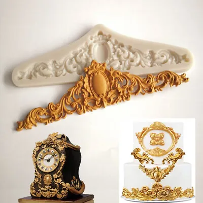 £2.75 • Buy Baroque Relief Silicone Mould Vintage Frame Fondant Cake Decor Border Molds DIY