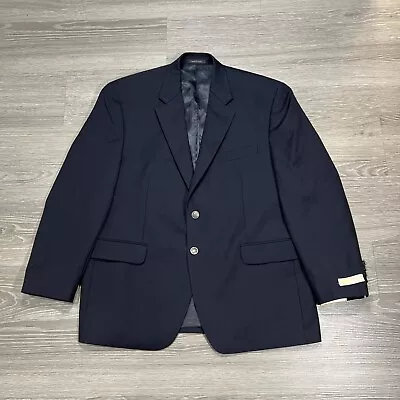 Michael Kors Blazer Men 44S Navy Blue Wool Regular Fit Sport Coat Jacket • $62.99