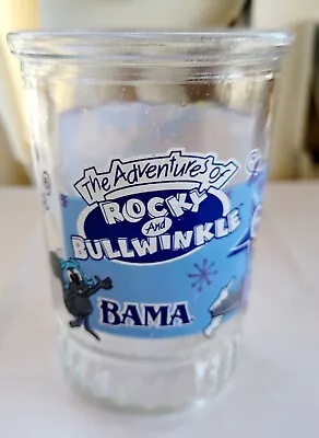 Vintage Bama Jelly- Rocky And Bullwinkle #6 Jelly/Juice Glass Excellent Condt • $8.99