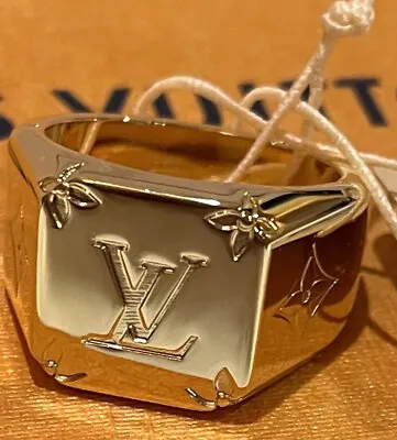 Louis Vuitton Ring Monogram Signet Ring Size: Large Box Receipt Gorgeous Unisex • $498.99