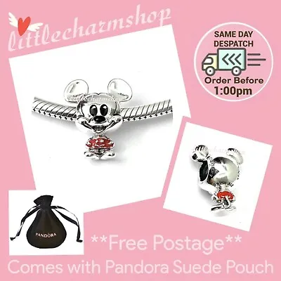 NEW Authentic Genuine PANDORA Disney Mickey Mouse Red Trousers Charm - 798905C01 • $62.90