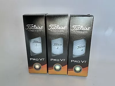 Titleist PRO V1 White Golf Balls 3 Sleeves 9 Balls Brand New • $27.95