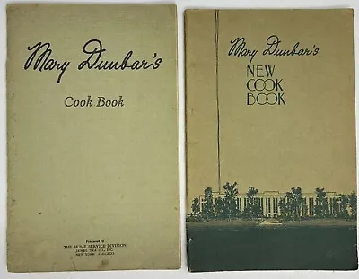 Vintage Mary Dunbars Cook Book Lot Of 2 1927 & 1933 • $24