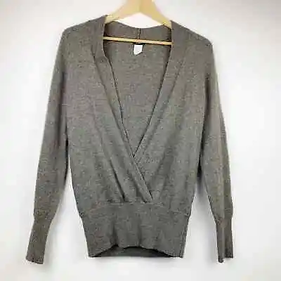 J Crew Cashmere Blend Faux Wrap Sweater M • $40