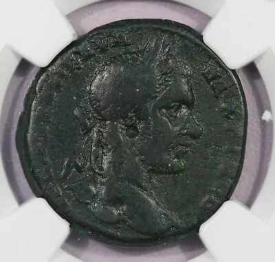 217-218 AD Moesia Nicopolis Macrinus AE26 NGC F B-5 • $100