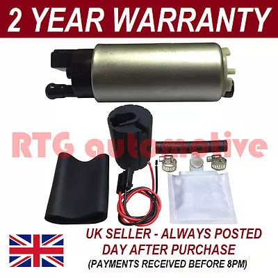 340 Lph In Tank 12v Fuel Pump High Power Upgrade For Gss342 255 Incl Fitting Kit • £21.99