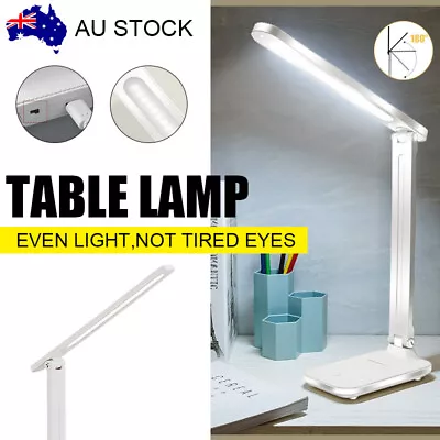 Touch LED Desk Lamp Bedside Study Reading Table Light Dimmable USB Rechargeable • $12.69