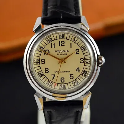 1960s RODINA (Poljot) Crab Spider Case Vintage USSR Soviet Automatic Watch • $129.99