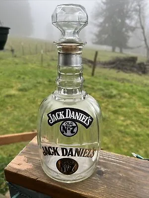 Vintage Empty Jack Daniels Old No 7 Whiskey Decanter Bottle W/ Taster Label • £47.25