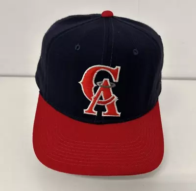 Vintage 90s Anaheim Angels Snapback Hat Cap California Plain Logo No Tags • $69