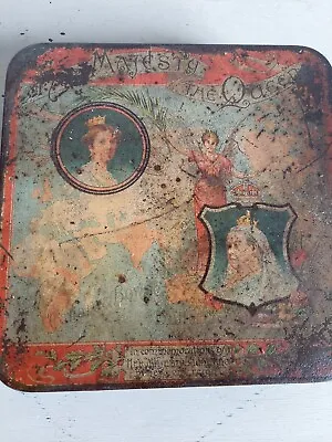 Queen Victoria Commemorative Callard & Bowser Butterscotch Tin Very Worn Lovely • £26