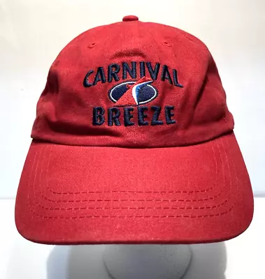 Ahead Carnival Breeze Cruise Red Baseball Cap - Adjustable - One Size • $8