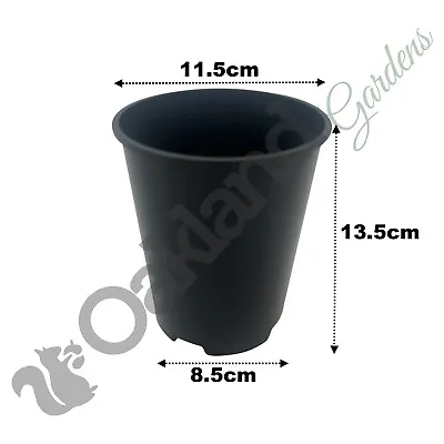 1 Litre Deep Rose Plant Pots Tall Root Black Plastic Seed Flower Pot Strong • £5.95