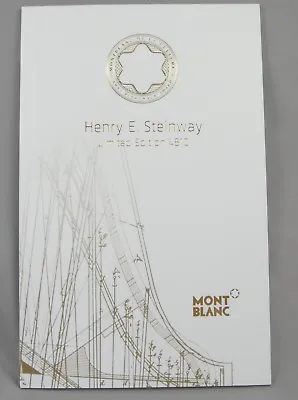 Montblanc Henry E. Steinway Limited Edition Pen Store Brochere/Booklet - New • $10