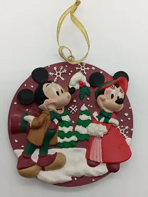 Disney Mickey Minnie Mouse Christmas Ornament Mistletoe Holiday Winter Snowflake • $4.17