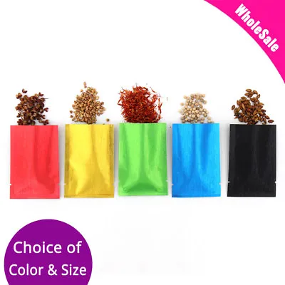 Assorted Colors & Sizes Thick Rice Paper Foil Mylar Open Top Pouch Bag M23 • £77.08
