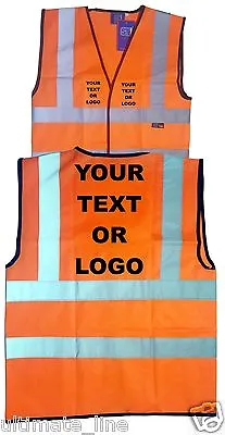 Personalised Hi Vis Hi Viz Safety Vest Waistcoat Bs En471 Company Logo Print  • £10.23