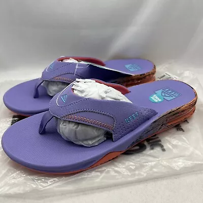 REEF Men’s Fanning Flip Flops Size US 11 In Tropical Breeze W/Bottle Opener NWT • $69.99