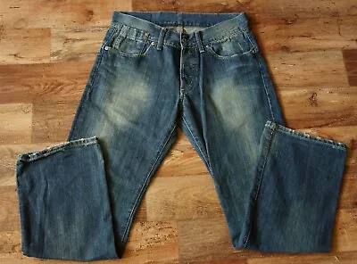 Men's G-STAR SC Ruger Straight Stonewash Blue Jeans Size W33 L32 • £29.99