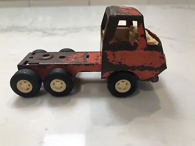 Vintage Tonka Pressed Metal Orange Tractor Trailer Truck Cab Dc3299 • $20