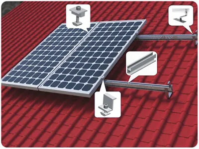 £419 • Buy Tiled / Slate / Concrete Roof Mounting Kit 6/8/10 Solar PV Panel - Home Delivery