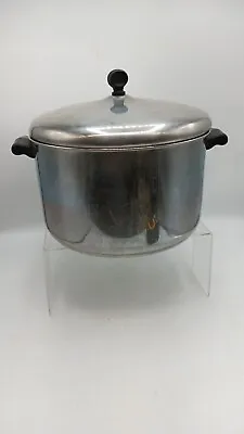 Vtg Farberware 8 Qt Stock Pot Dutch Oven Lid Aluminum Clad Stainless Steel • $22