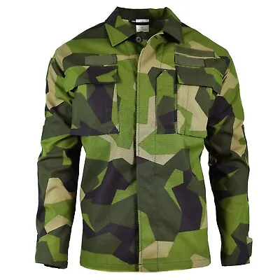 Original Swedish Army M90 Jacket Splinter Camouflage Field Combat Shirt NEW • $47.41