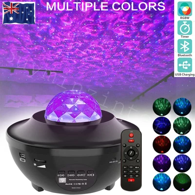 $18.71 • Buy LED Galaxy Starry Night Light Projector Ocean Star Sky Party Room Ambience Lamp