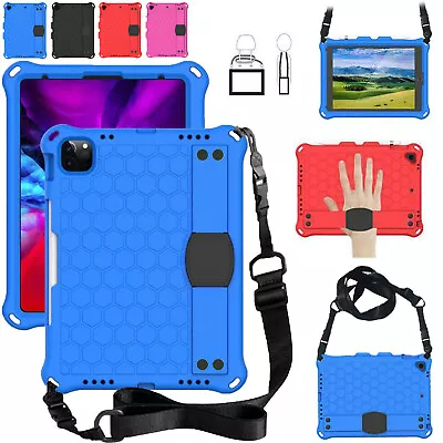 Kids Case EVA Foam Shoulder Strap Cover For IPad Amazon Fire Huawei Galaxy Tabs • £14.98