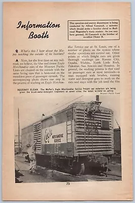 1951 Missouri Pacific Railroad Article MoPac Eagle Merchandise Service Box Cars • $10