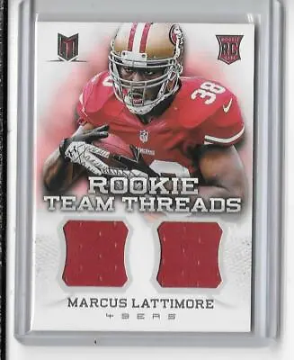 2013 Momentum Football Rookie Card Rc Marcus Lattimore Dual Jersey 90/399 49ers • $4.99