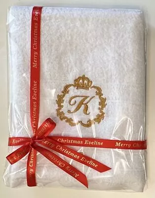 Monogram Initials Personalised Embroidered Towels Gift Christmas Birthday Presen • £33