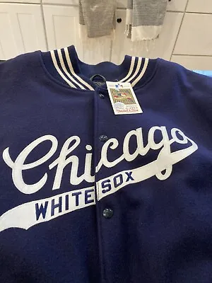 MENS Mitchell & Ness 1967 Chicago White Sox Wool Jacket NAVY SIZE 64 5XL NWT • $188.95