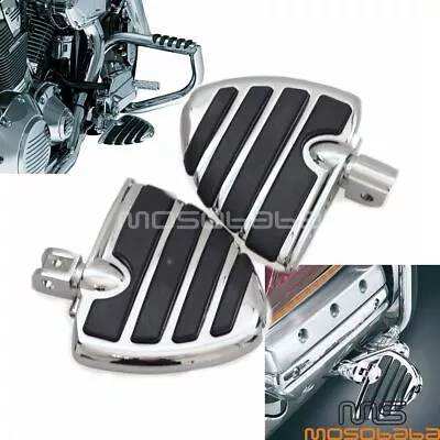 Chrome Foot Pegs Wing Front Pegs For Suzuki Boulevard M90 M50 M109R 06-13 Honda • $47.83