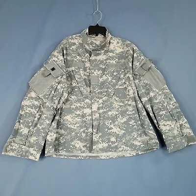 Unisex Adults Coat Army Combat Uniform ACU Digital Camo Full Zip Green Size L • $19.59