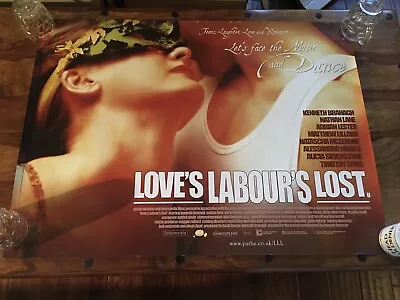 Love’s Labour’s Lost UK Quad Original Film Movie Poster Kenneth Branagh 2000 • £8.95