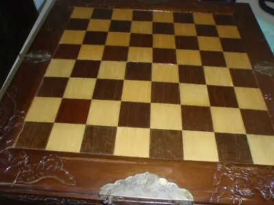 Vntg  Chinese Chess Set Soapstone Folding Board  White / Violet Pieces - Antique • $256.99