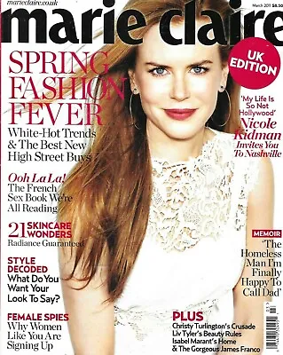 Marie Claire Magazine Nicole Kidman Spring Fashion Skincare Female Spies 2011 • $20.66