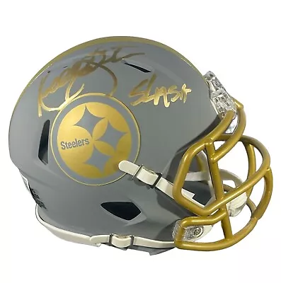 Kordell Stewart Signed Auto Pittsburgh Steelers Slate Mini Helmet Slash BAS COA • $69.99