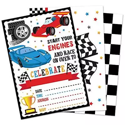 Racing Car Party Invitation With Envelopes - 20 Count Race Car Party Supplies... • $16.12