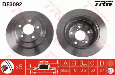 2x Brake Disc For Subaru TRW • £80.54