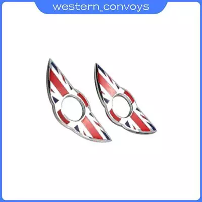 2X Angel Wing Union Jack Door Lock Knob Pin Decor Ring For Mini Cooper (2 Door) • $11.23