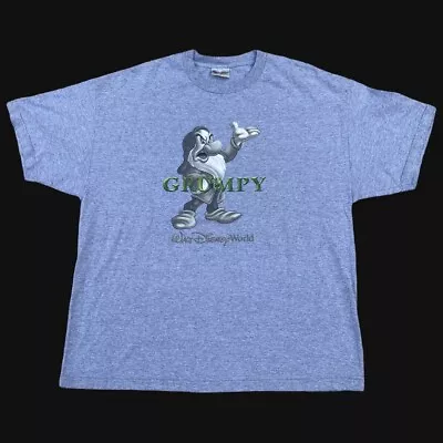 Vintage 90s Walt Disney World Grumpy Shirt Sz XL Gray  • $9.99