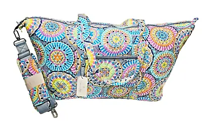 Vera Bradley Deluxe Travel Tote Bag- In Cotton- Sunny Medallion-  NWT • $70