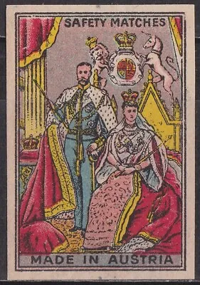 Old Matchbox Label Austria British Royalty • $3.99